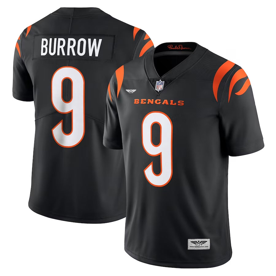 Joe-Burrow-Cincinnati-Bengals-CJP-Apparel-Vapor-Untouchable-Limited-Jersey---Black