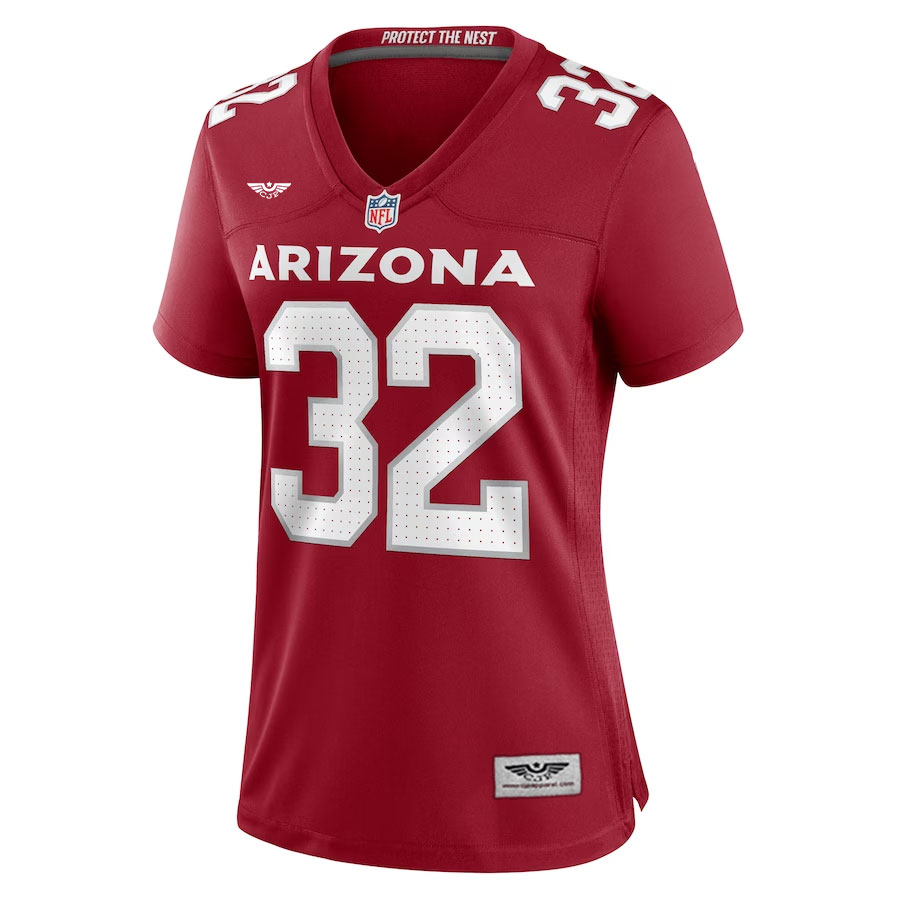 Joey-Blount-Arizona-Cardinals-CJP-Apparel-Women's-Game-Jersey---Cardinal-Furent-Viwe