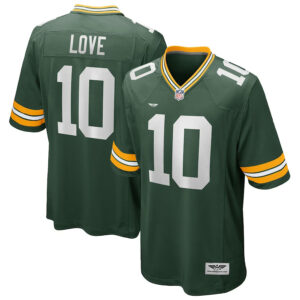 Jordan Love Green Bay Packers  CJP Apparel Player Game Jersey - Green