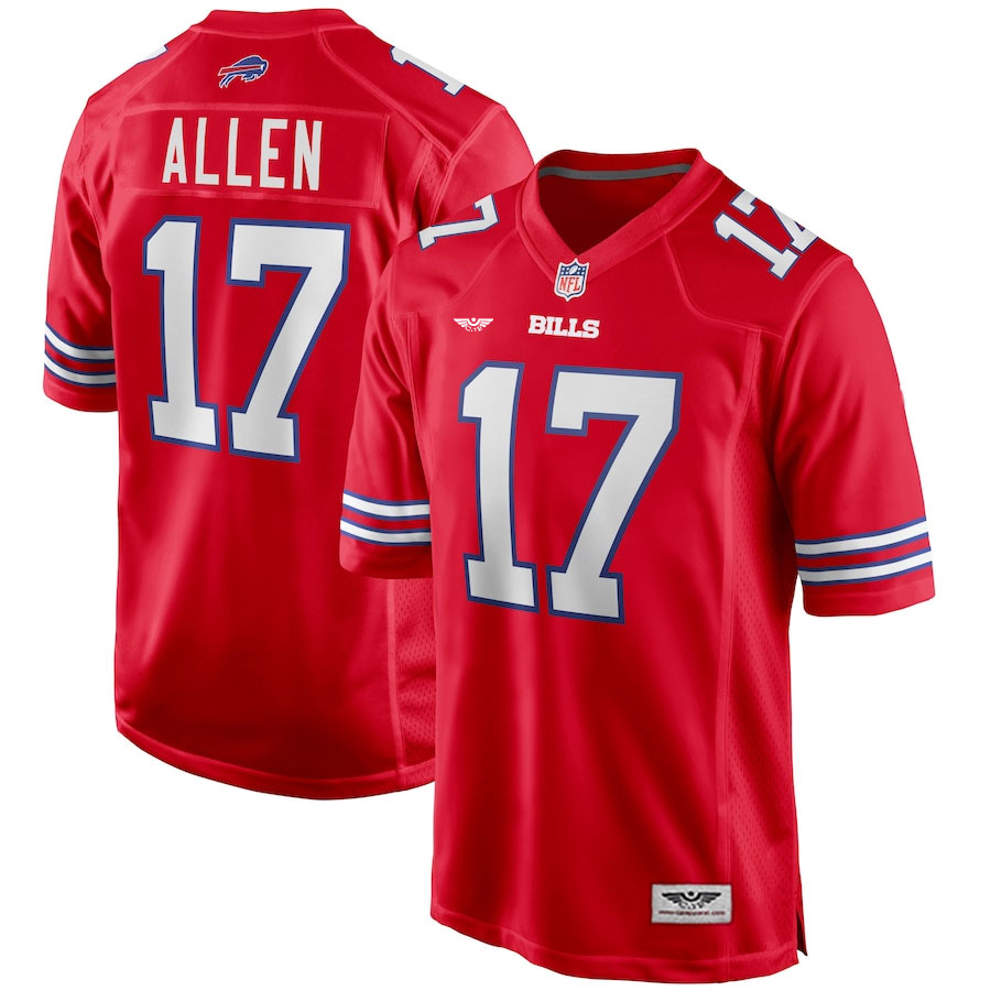 Josh-Allen-Buffalo-Bills-CJP-Apparel-Alternate-Game-Player-Jersey---Red