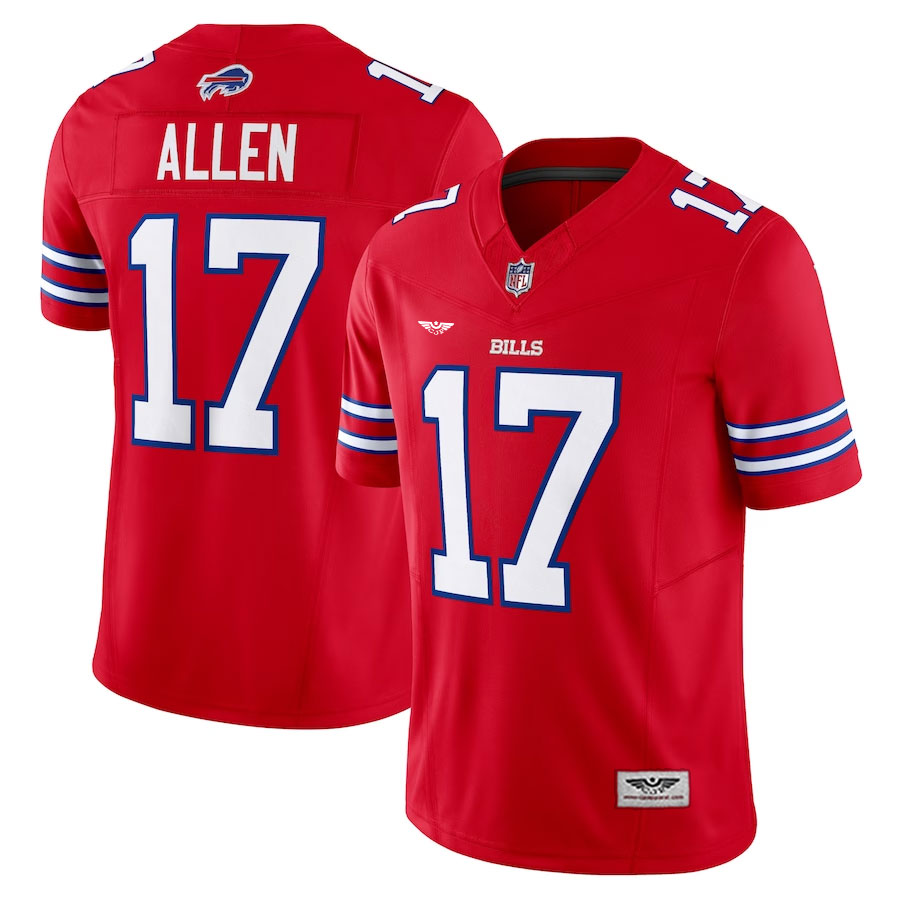 Josh-Allen-Buffalo-Bills-CJP-Apparel-Vapor-F.U.S.E.-Limited-Jersey---Red
