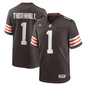 Juan Thornhill Cleveland Browns CJP Apparel Team Game Jersey - Brown