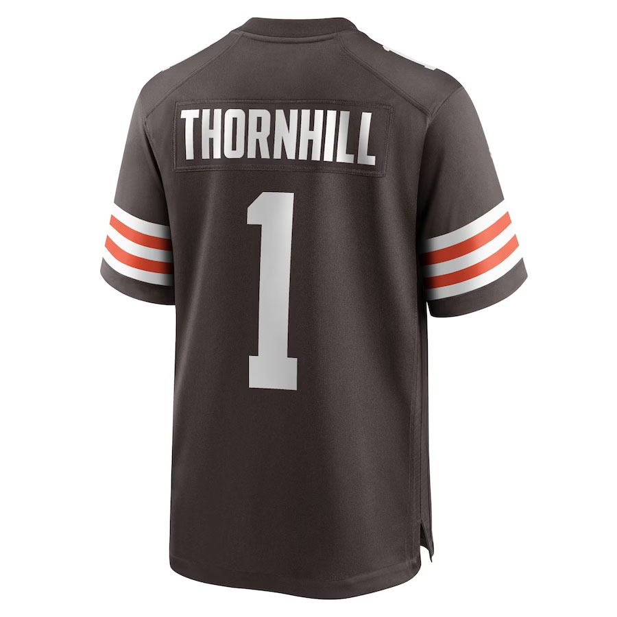Juan-Thornhill-Cleveland-Browns-CJP-Apparel-Team-Game-Jersey---Brown.Back-Viwe