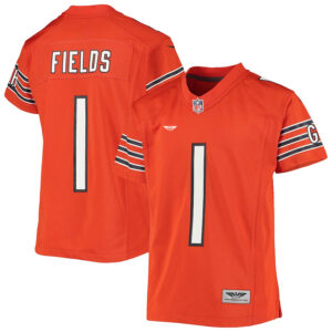 Justin Fields Chicago Bears CJP Apparel Game Jersey - Orange