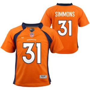 Justin Simmons Denver Broncos CJP Apparel Game Jersey - Orange