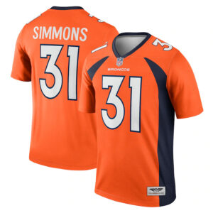 Justin Simmons Denver Broncos CJP Apparel Legend Jersey - Orange