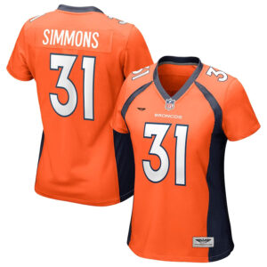 Justin Simmons Denver Broncos CJP Apparel Women's Game Jersey - Orange