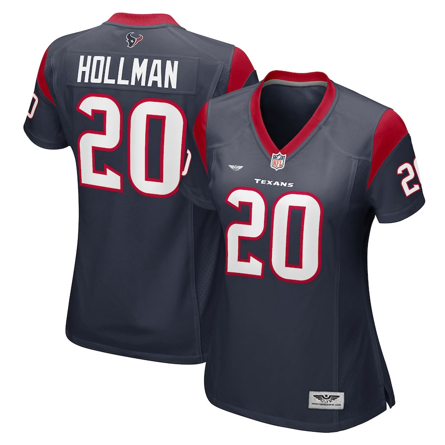 Ka'Dar-Hollman-Houston-Texans-CJP-Apparel-Women's-Team-Game-Jersey---Navy