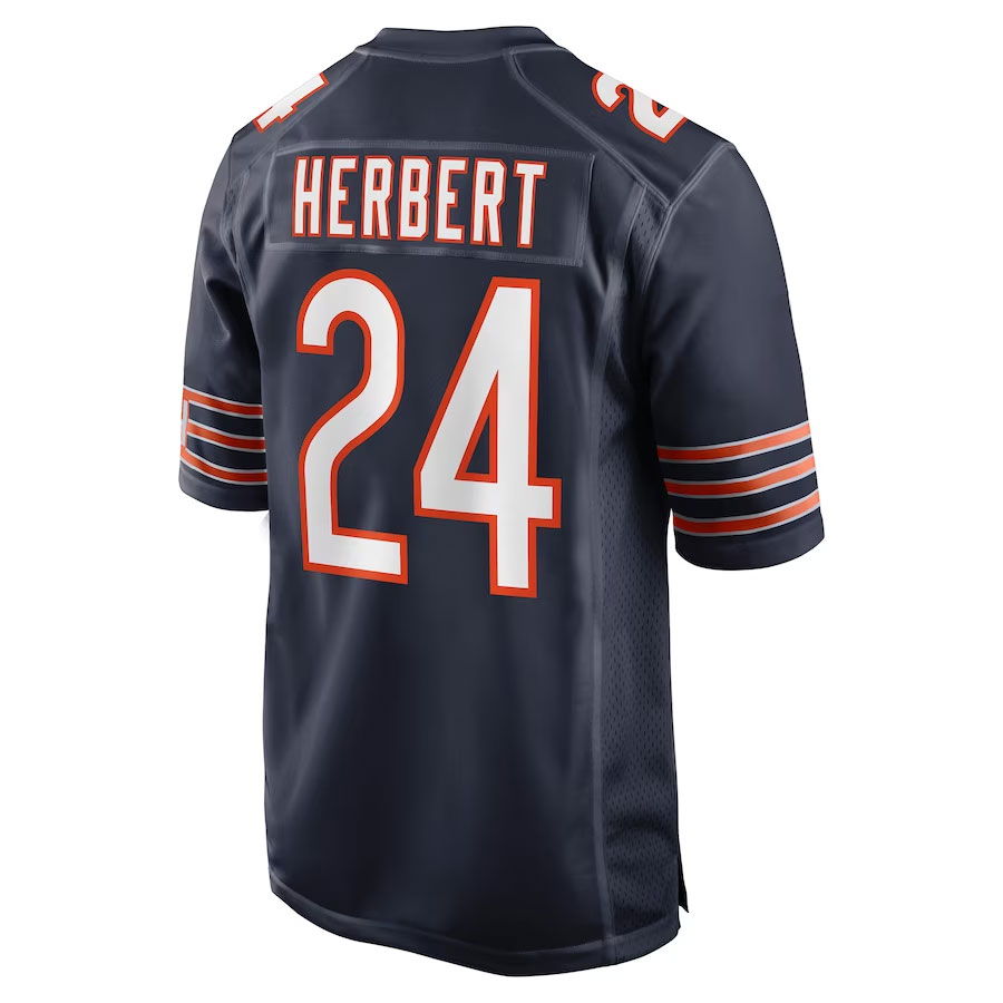 Khalil-Herbert-Chicago-Bears-CJP-Apparel-Game-Jersey---Navy.Back-Viwe