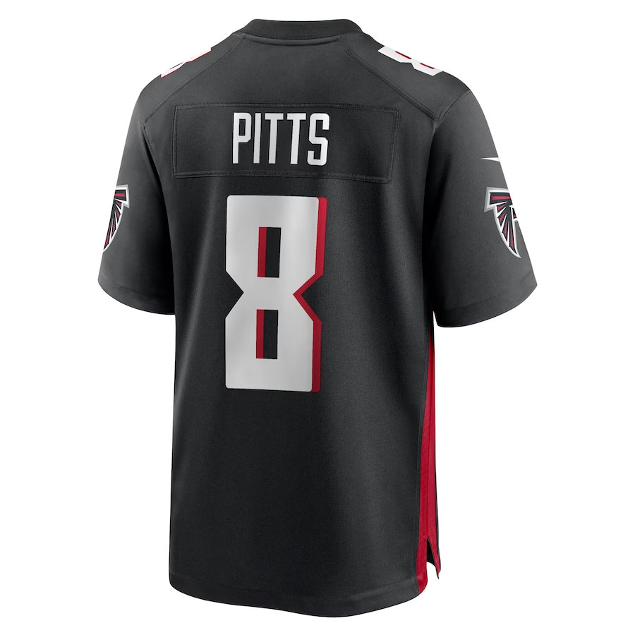 Kyle-Pitts-Atlanta-Falcons-CJP-Apparel--Game-Jersey---Black-Back-Viwe