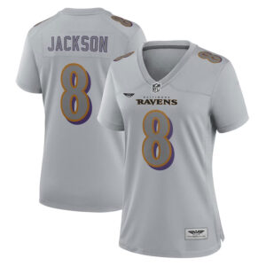 Lamar Jackson Baltimore Ravens CJP Apparel Women's Atmosphere Fashion Game Jersey - Gray