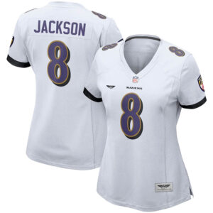 Lamar Jackson Baltimore Ravens CJP Apparel Women's Game Jersey - White