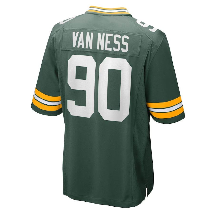 Lukas-Van-Ness-Green-Bay-Packers-CJP-Apparel-2023-NFL-Draft-First-Round-Pick-Game-Jersey---Green.Back-Viwe