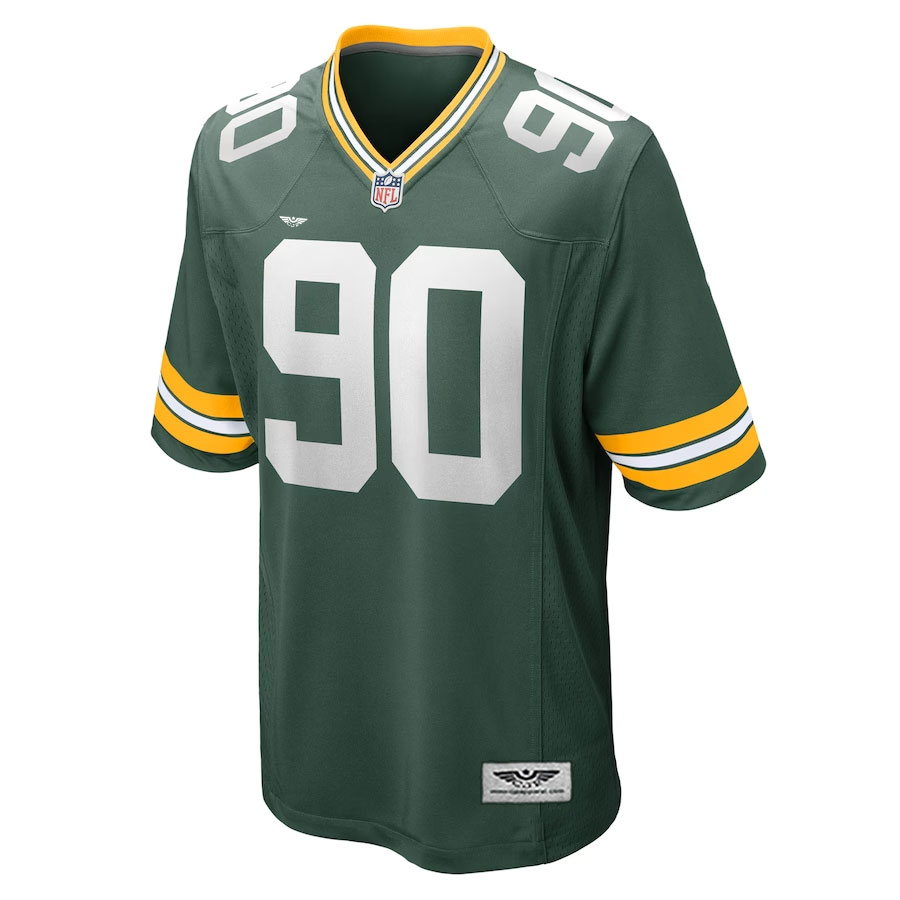 Lukas-Van-Ness-Green-Bay-Packers-CJP-Apparel-2023-NFL-Draft-First-Round-Pick-Game-Jersey---Green.Furent-Viwe