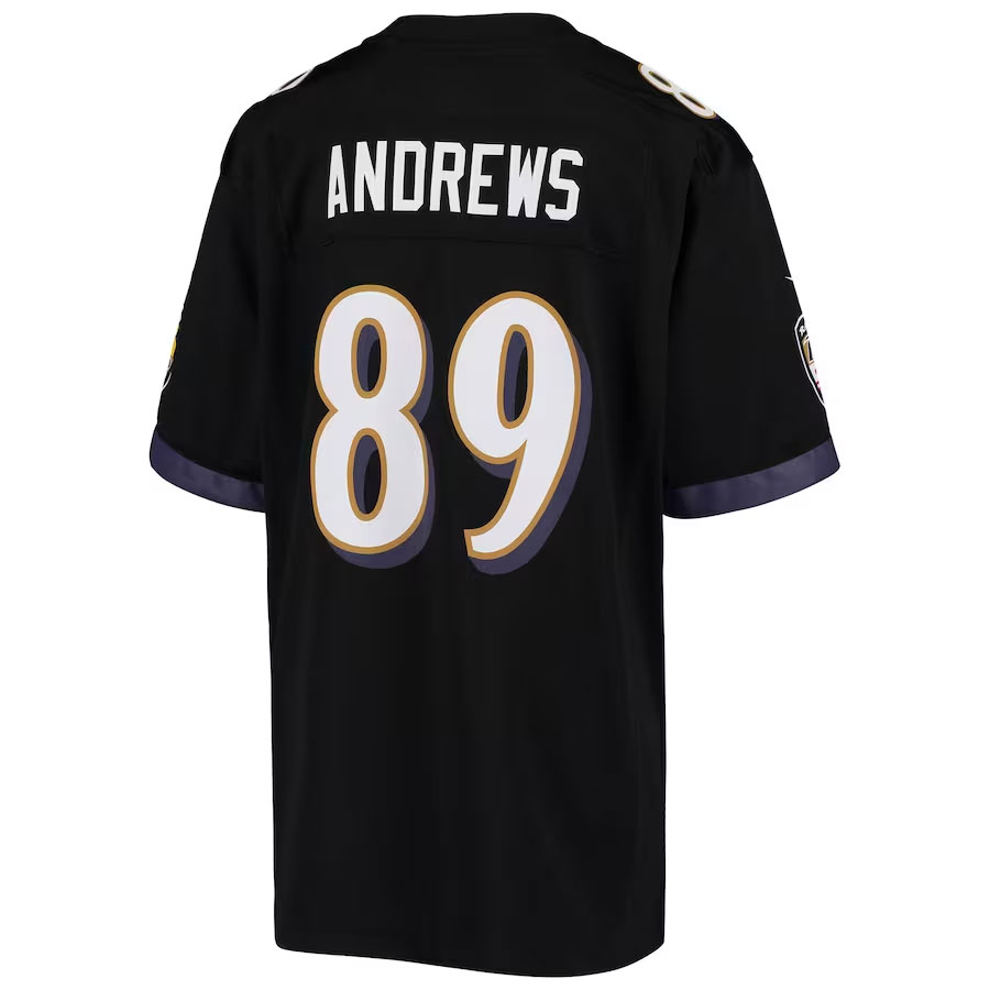 Mark-Andrews-Baltimore-Ravens-CJP-Apparel-Game-Jersey---Black-Back-Viwe