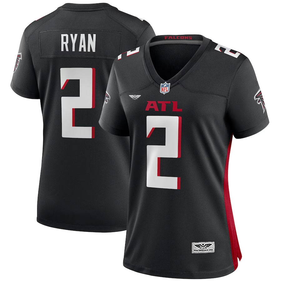 Matt-Ryan-Atlanta-Falcons-CJP-Apparel-Women's-Player-Game-Jersey---Black