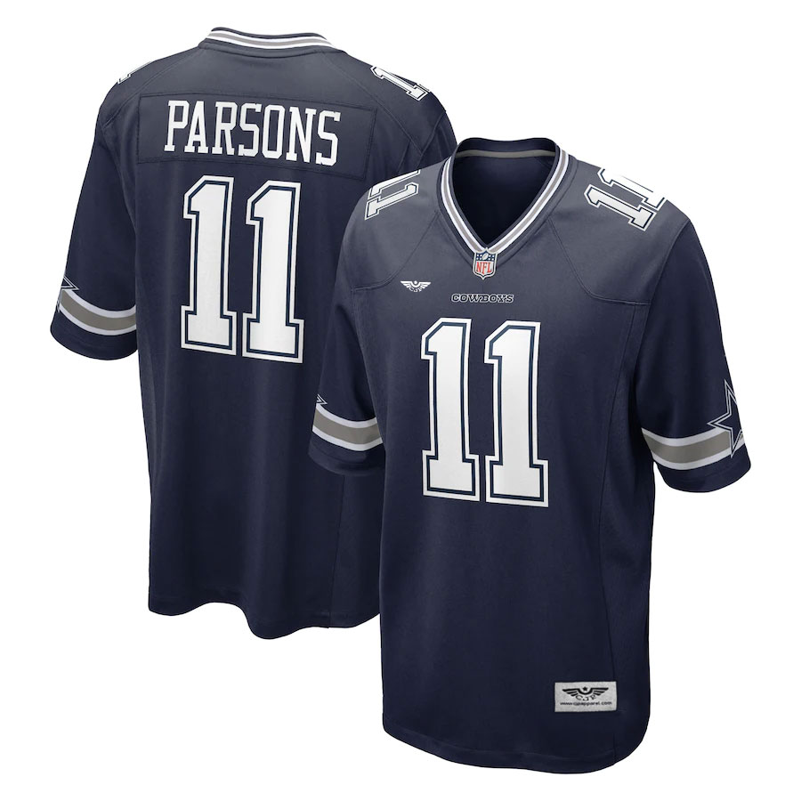 Micah-Parsons-Dallas-Cowboys-CJP-Apparel-2021-NFL-Draft-First-Round-Pick-Game-Jersey---Navy