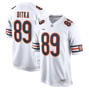 Mike Ditka Chicago Bears CJP Apparel Retired Player Game Jersey - White