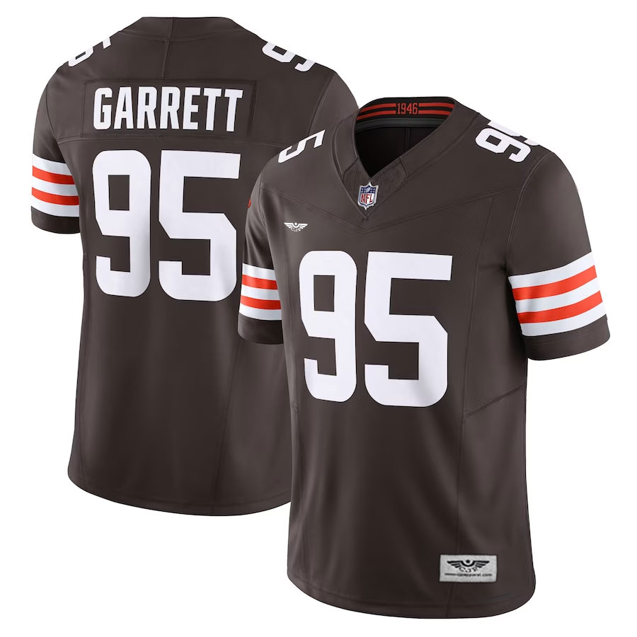 Myles-Garrett-Cleveland-Browns-CJP-Apparel-Vapor-F.U.S.E.-Limited-Jersey---Brown