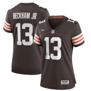 Odell Beckham Jr. Cleveland Browns CJP Apparel Women's Game Jersey - Brown
