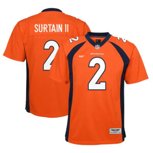Patrick Surtain II Denver Broncos CJP Apparel Game Jersey - Orange