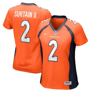 Patrick Surtain II Denver Broncos CJP Apparel Women's Game Jersey - Orange