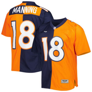 Peyton Manning Denver Broncos CJP Apparel 2015 Split Legacy  Jersey - NavyOrange