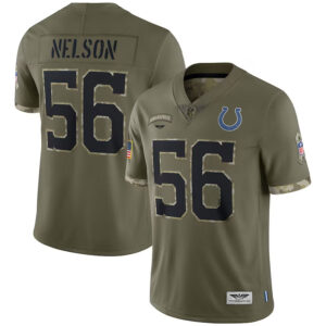 Quenton Nelson Indianapolis Colts CJP Apparel 2022 Salute To Service Limited Jersey - Olive