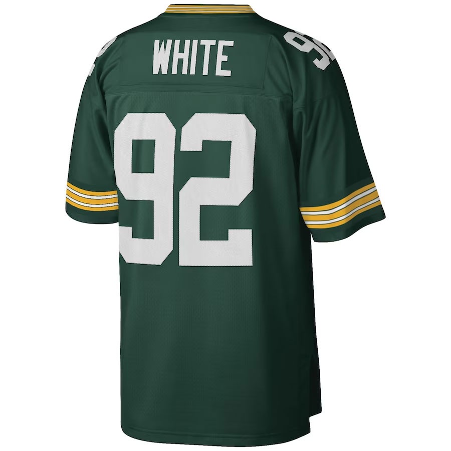 Reggie-White-Green-Bay-Packers-Mitchell-&-Ness-Big-&-Tall-1996-Retired-Player-New-Jersey---Green.Back-Viwe