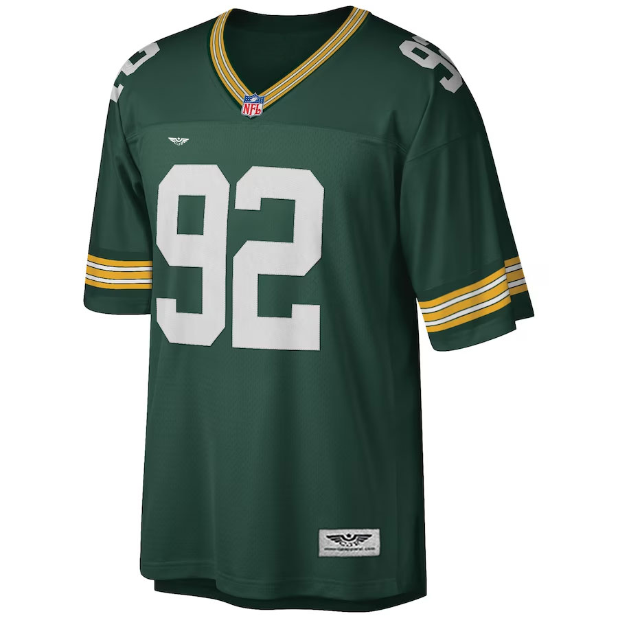 Reggie-White-Green-Bay-Packers-Mitchell-&-Ness-Big-&-Tall-1996-Retired-Player-New-Jersey---Green.Furent-Viwe