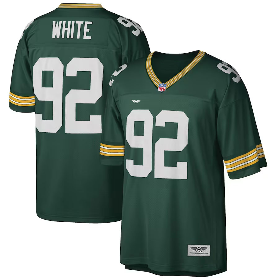 Reggie-White-Green-Bay-Packers-Mitchell-&-Ness-Big-&-Tall-1996-Retired-Player-New-Jersey---Green