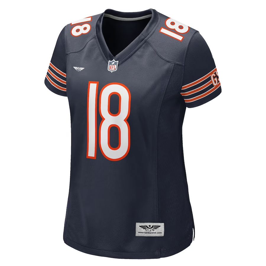 Robert-Tonyan-Chicago-Bears-CJP-Apparel-Women's-Game-Jersey---Navy.Furent-Viwe