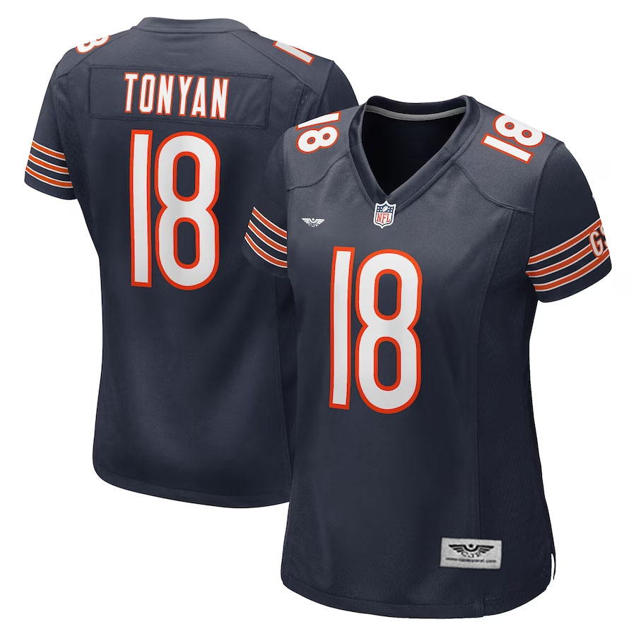 Robert-Tonyan-Chicago-Bears-CJP-Apparel-Women's-Game-Jersey---Navy