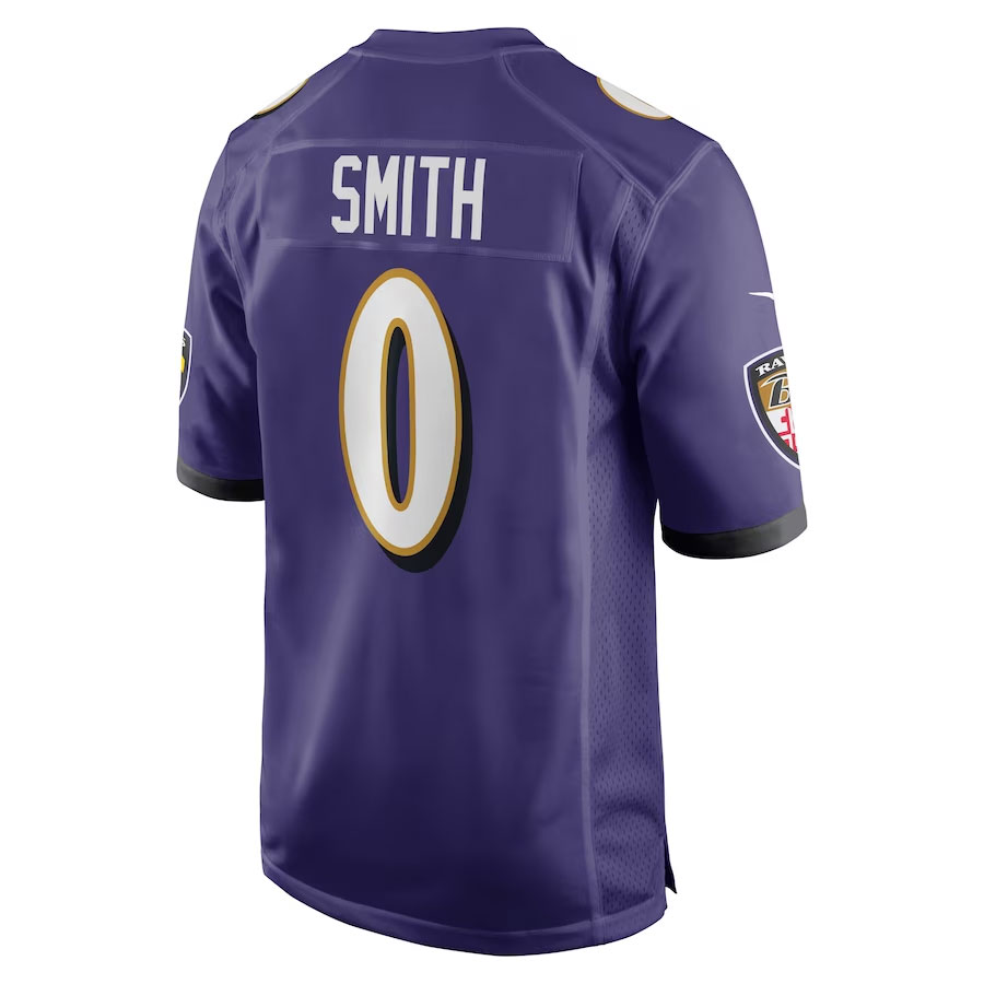 Roquan-Smith-Baltimore-Ravens-CJP-Apparel-Team-Game-Jersey---Purple-Back-Viwe