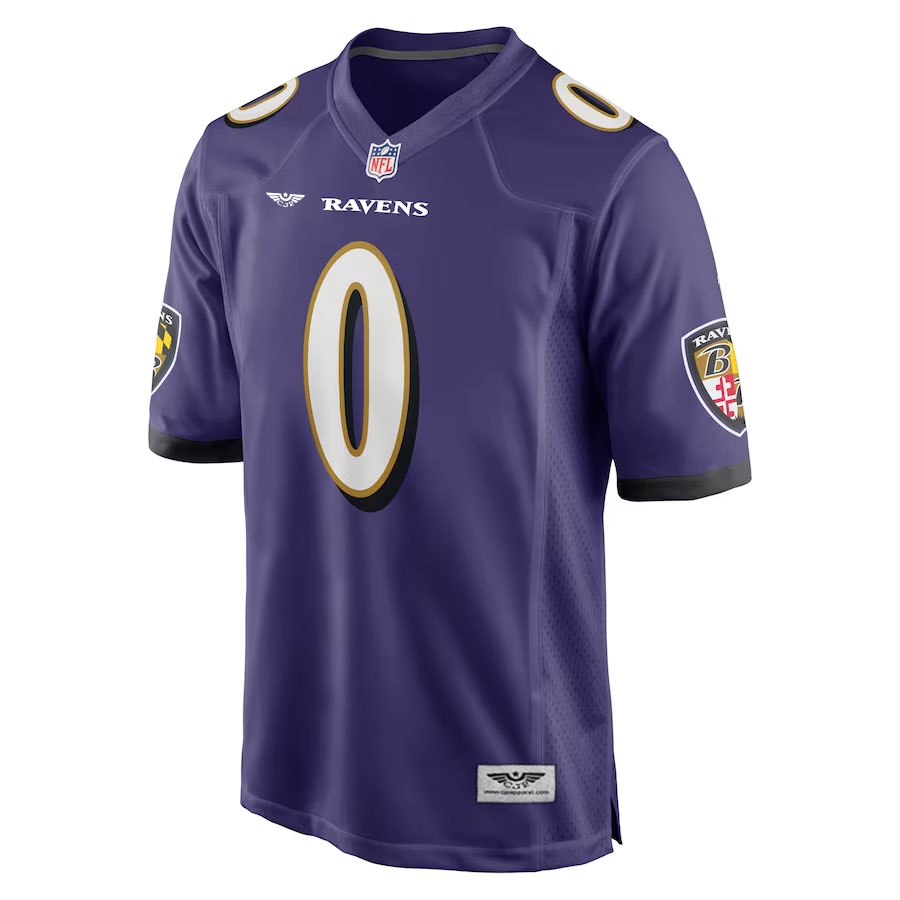 Roquan-Smith-Baltimore-Ravens-CJP-Apparel-Team-Game-Jersey---Purple-Furent-Viwe