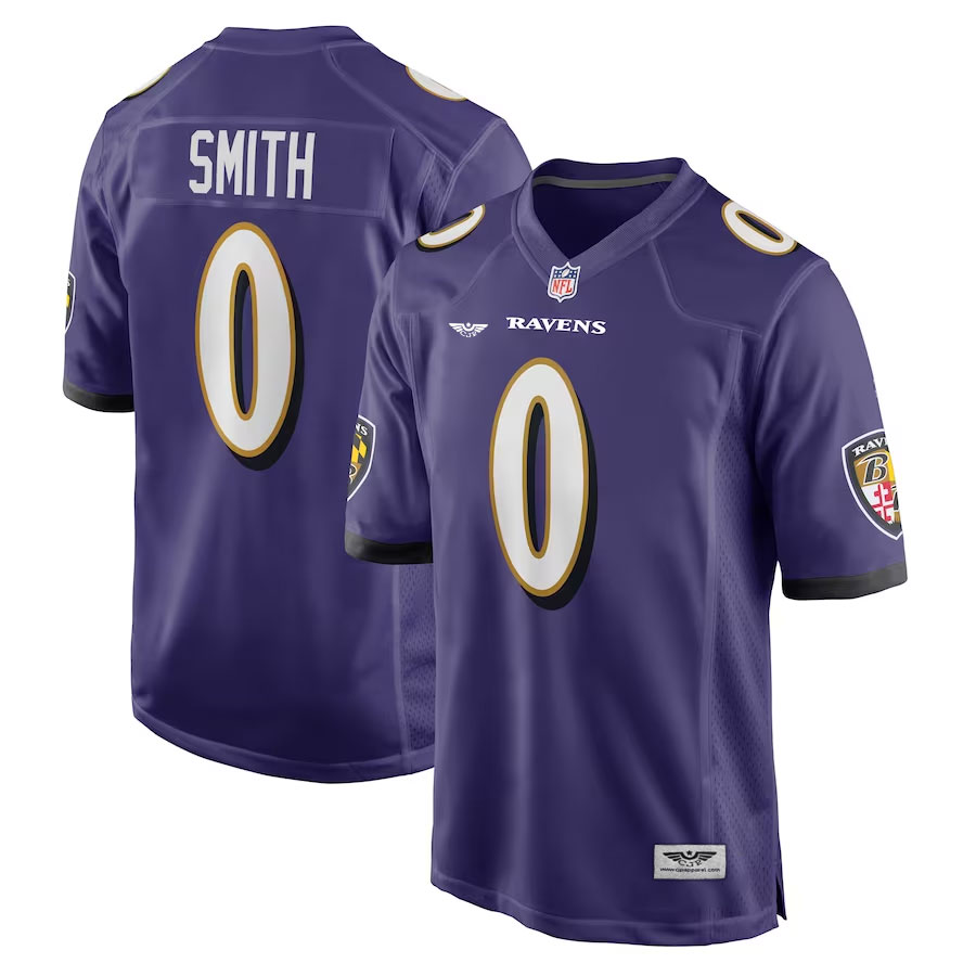 Roquan-Smith-Baltimore-Ravens-CJP-Apparel-Team-Game-Jersey---Purple