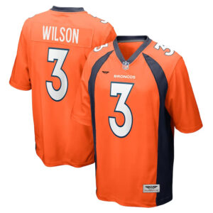 Russell Wilson Denver Broncos  CJP Apparel Game Jersey - Orange