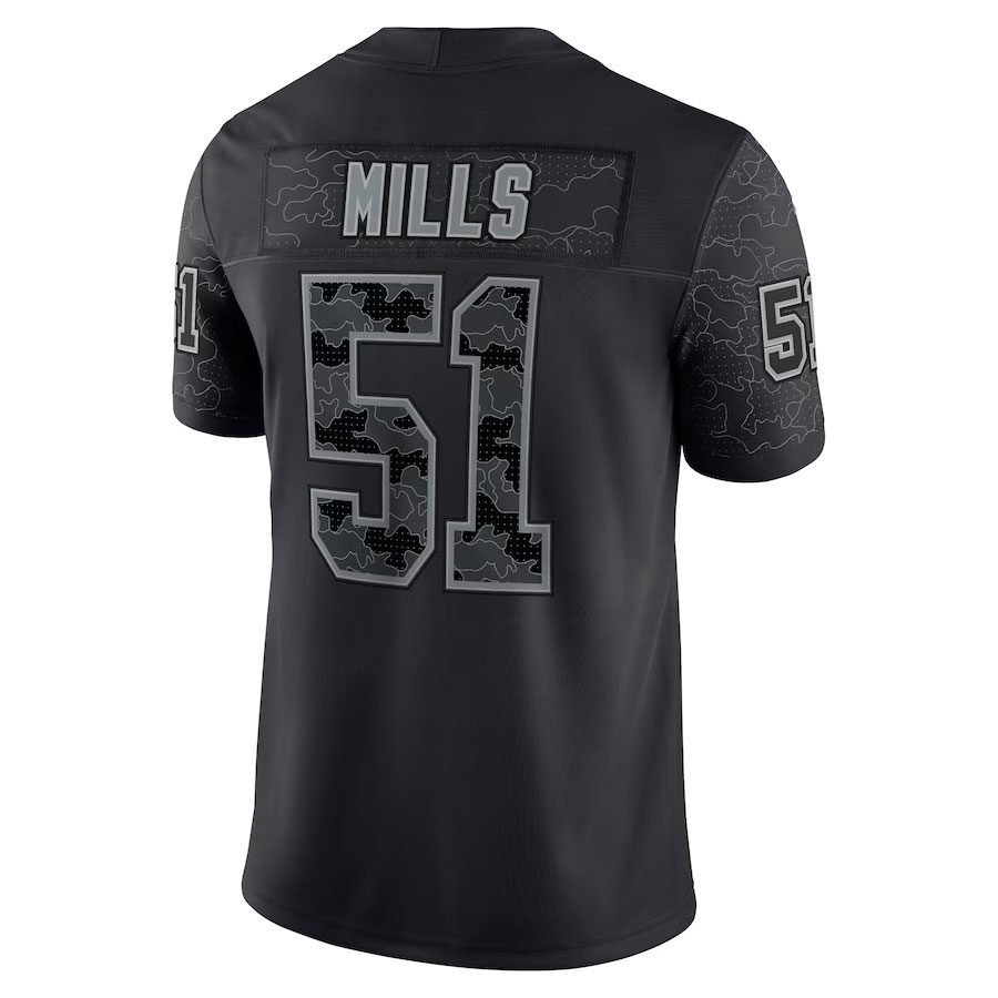 Sam-Mills-Carolina-Panthers-CJP-Apparel-Retired-Player-RFLCTV-Limited-Jersey---Black.Back-Viwe