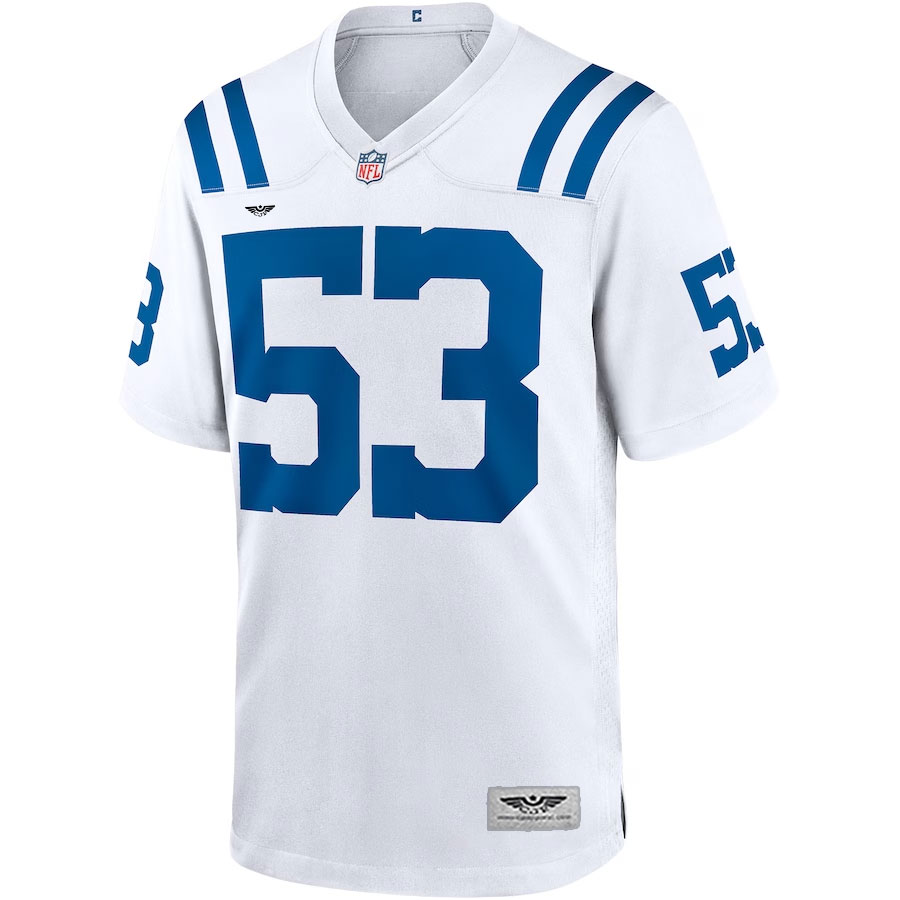 Shaquille-Leonard-Indianapolis-Colts-CJP-Apparel-Game-Player-Jersey---White.Furent-Viwe
