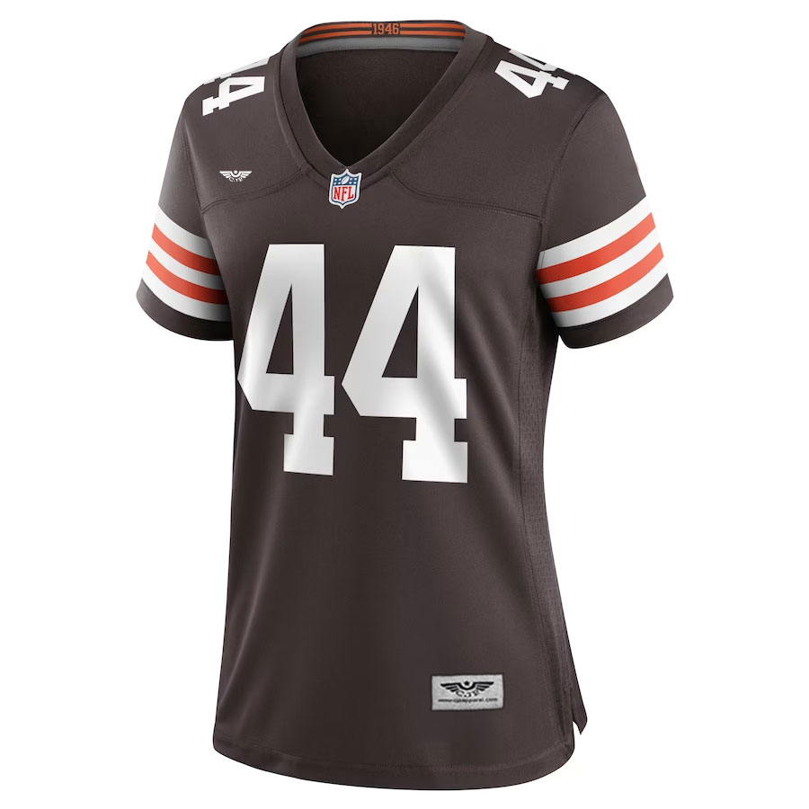 Sione-Takitaki-Cleveland-Browns-CJP-Apparel-Women's-Game-Jersey---Brown.Furent-Viwe