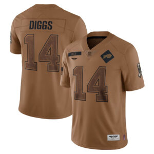 Stefon Diggs Buffalo Bills CJP Apparel 2023 Salute To Service Limited Jersey - Brown