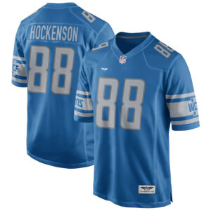 T.J. Hockenson Detroit Lions CJP Apparel Game Jersey - Blue
