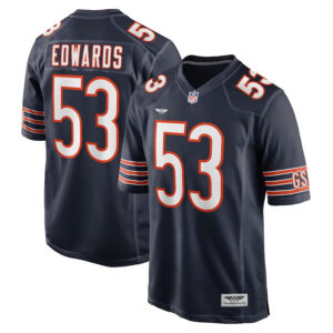 TJ Edwards Chicago Bears CJP Apparel Game Player Jersey - Navy
