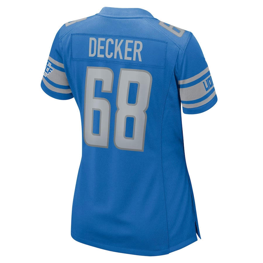 Taylor-Decker-Detroit-Lions-CJP-Apparel-Women's-Game-Jersey---Blue.Back-Viwer