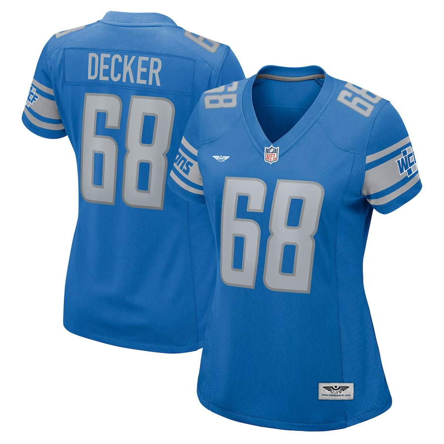 Taylor-Decker-Detroit-Lions-CJP-Apparel-Women's-Game-Jersey---Blue