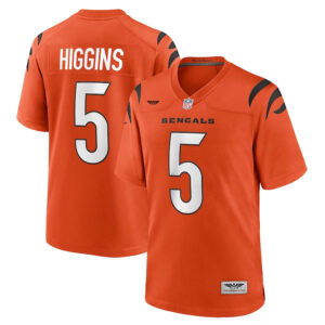 Tee Higgins Cincinnati Bengals  CJP Apparel Alternate Game Player Jersey - Orange