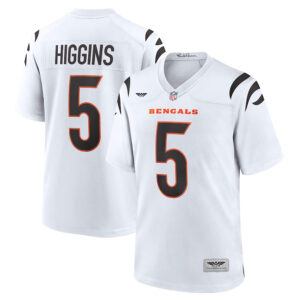 Tee Higgins Cincinnati Bengals  CJP Apparel Game Jersey - White