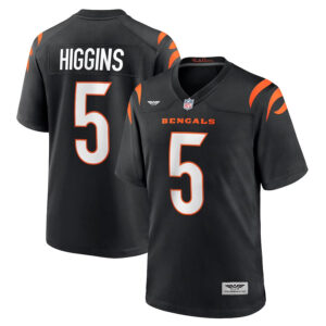 Tee Higgins Cincinnati Bengals  CJP Apparel Game Player Jersey - Black