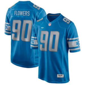 Trey Flowers Detroit Lions CJP Apparel Game Jersey - Blue
