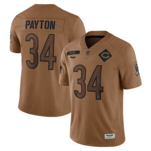 Walter Payton Chicago Bears CJP Apparel 2023 Salute To Service Retired Player Limited Jersey - Brown